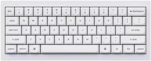 Main image of Wired Custom Mechanical Keyboard, QMK/VIA Programmable Macro, Full Aluminum, Hot-Swappable Gateron G Pro Red Switch, 60% Layout Double Gasket Compatible with Mac and Windows - White
