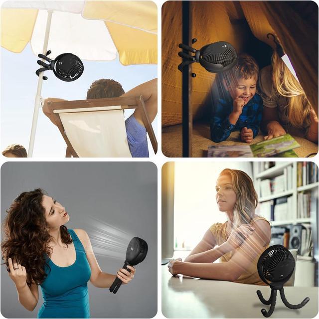 Alt view image 7 of 7 - Stroller Fan - 65Hrs 12600mAh Rechargeable Fan, Timing Car Seat Fan, Portable Clip On Fan, Car Fan for Baby, Battery Operated Fan for Baby Stroller, Peloton, treadmill, Golf Cart, Beach, Bed, Dog