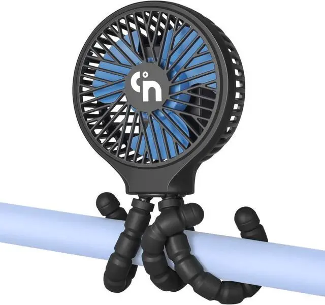 Main image of Mini Handheld Stroller Fan,Personal Portable Car Seat Baby Fan with Flexible Tripod Fix on Stroller,USB or Battery Operated Desk Fan Adjustable 3 Speeds for Travel Treadmill Golf Cart