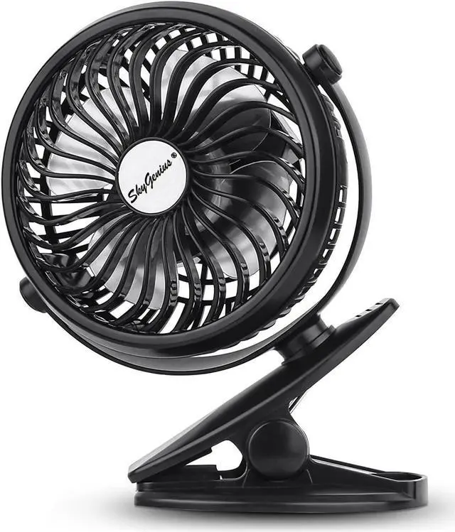 Main image of USB Operated Clip on Mini Desk Fan, Black