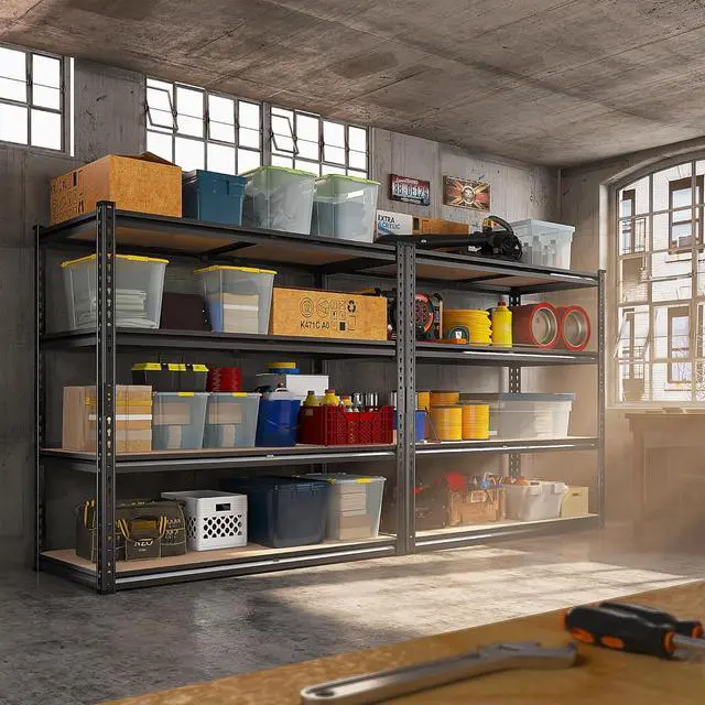 Alt view image 6 of 7 - 40" W Garage Shelving 2000LBS Storage Shelves Heavy Duty Shelving 4 Tier Adjustable Metal Shelves for Garage Shelves Storage Rack Closet Shelving Pantry Shelves Utility Shelf,40" W*20''D*60''H