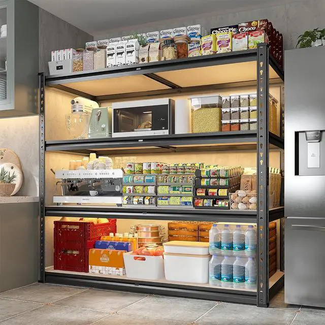 Alt view image 2 of 7 - 40" W Garage Shelving 2000LBS Storage Shelves Heavy Duty Shelving 4 Tier Adjustable Metal Shelves for Garage Shelves Storage Rack Closet Shelving Pantry Shelves Utility Shelf,40" W*20''D*60''H