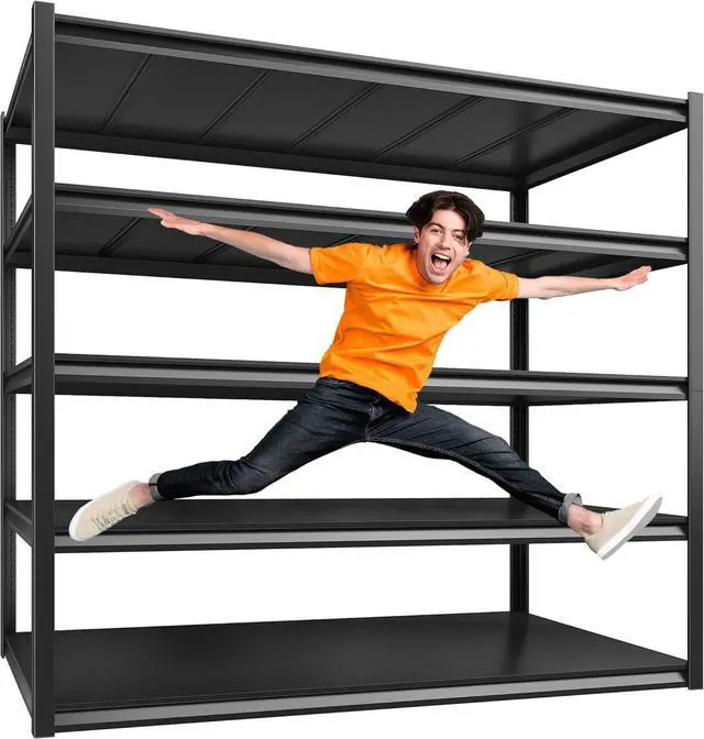 Main image of 3000LBS Garage Shelving 48.2" W Storage Shelves Heavy Duty Shelving Adjustable 5 Tier Metal Shelves for Storage Commercial Shelving Unit Industrial Utility Shelf 24.2" Dx48.2 Wx 72.2" H