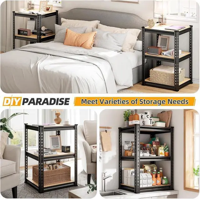 Alt view image 3 of 7 - Storage Shelves, 6 Tier Garage Storage Shelving Units Loads 2250LBS, 72H Adjustable Heavy Duty Metal Shelves for Storage Rack for Warehouse Pantry Kitchen Closet,16W X16D X72H