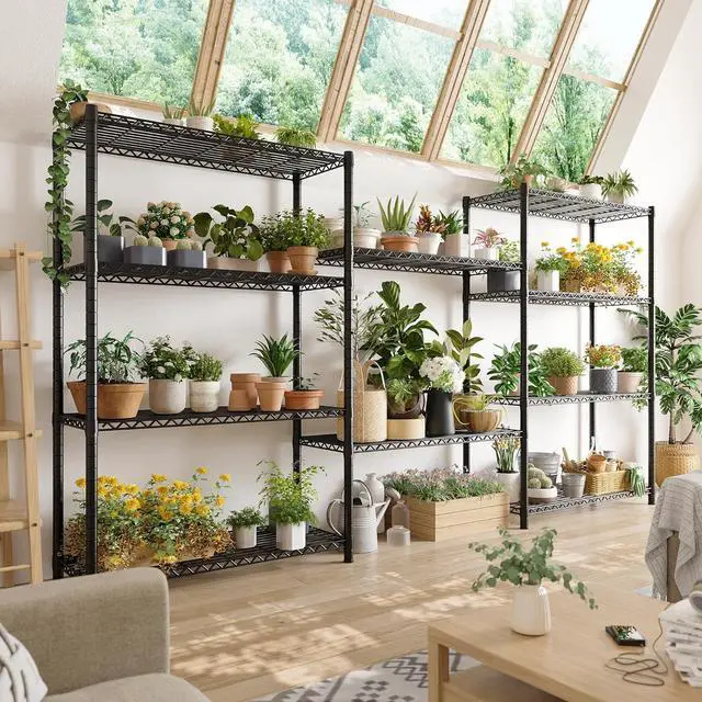 Alt view image 2 of 7 - 5-Shelf Wire Shelving,Storage Shelves Metal Shelves for Storage,71H Adjustable Garage Shelving Heavy Duty Storage Rack Pantry Shelf Kitchen Shelving,71H X35.4W X13.7D