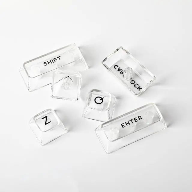 Alt view image 7 of 7 - Transparent PC Keycaps Set, 146 Keys ASA Profile ANSI ISO Layout RGB Shine Through Keycaps for Mechanical Keyboard, Compatible with Mx Switches (Clear)