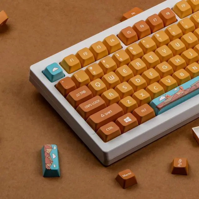 Alt view image 5 of 7 - Fantasy of Egypt-Pyramids PBT Keycaps Set, Dye Sublimation 146 Keys MDA Profile ANSI/ISO Keycaps Set for Mechanical Gaming Keyboard