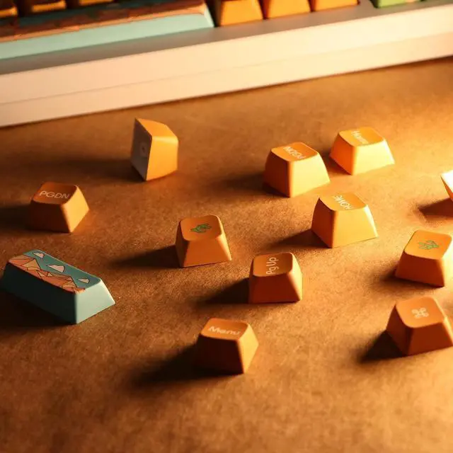 Alt view image 7 of 7 - Fantasy of Egypt-Pyramids PBT Keycaps Set, Dye Sublimation 146 Keys MDA Profile ANSI/ISO Keycaps Set for Mechanical Gaming Keyboard