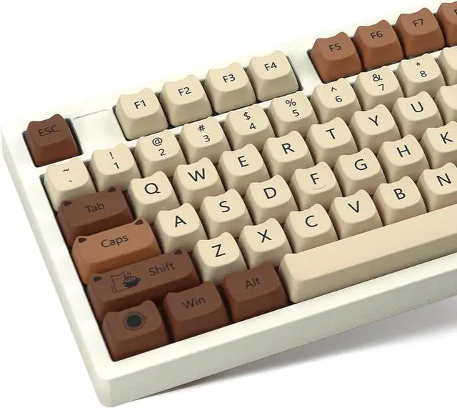 Main image of XVX Cute Cat Keycaps, Thick PBT Keycap Mao Profile, 141 Keys Keyboard Keycaps, Dye-Sublimation Keycap Set Compatible with 60% 75% 96% 100% Cherry Gateron MX Switches Mechanical Gaming Keyboard