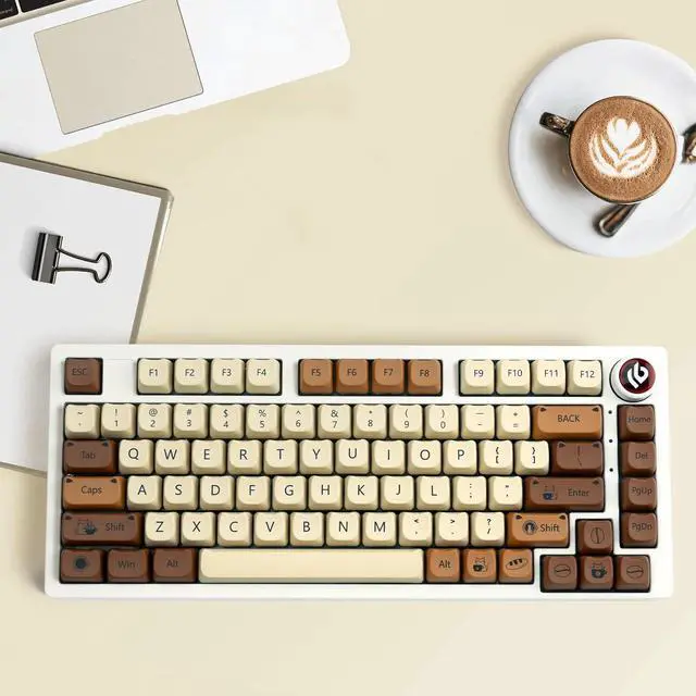Alt view image 6 of 6 - XVX Cute Cat Keycaps, Thick PBT Keycap Mao Profile, 141 Keys Keyboard Keycaps, Dye-Sublimation Keycap Set Compatible with 60% 75% 96% 100% Cherry Gateron MX Switches Mechanical Gaming Keyboard