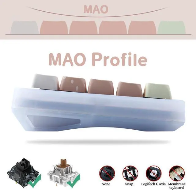 Alt view image 6 of 7 - PBT Keycaps for Mechanical Keyboard - 144 Keys Capybara Keycaps, Dye-Sublimation Cute Keycaps Mao Profile Custom Keycaps for Cherry Gateron MX Switches, for Mac Windows PC Keyboard