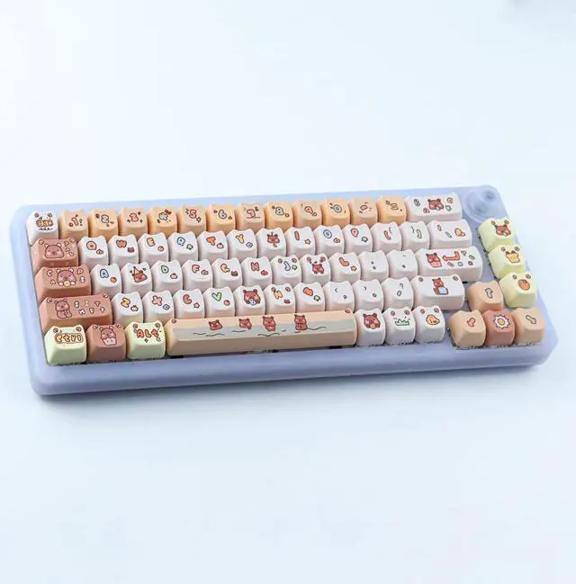 Alt view image 2 of 7 - PBT Keycaps for Mechanical Keyboard - 144 Keys Capybara Keycaps, Dye-Sublimation Cute Keycaps Mao Profile Custom Keycaps for Cherry Gateron MX Switches, for Mac Windows PC Keyboard