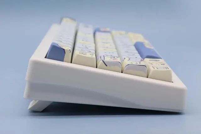 Alt view image 2 of 7 - Cat Cute Keycaps MDA Profile Keycaps,Custom PBT Keycaps for Mechanical Keyboard,148 Keys Dye-Sub Cute Keycaps (Blue Kitty)