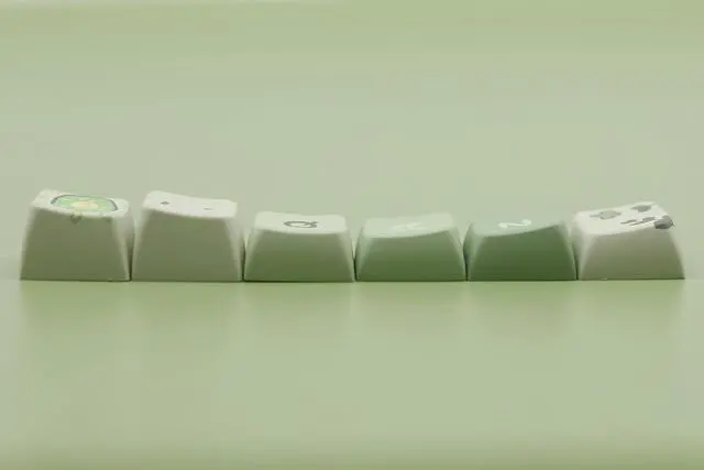 Alt view image 4 of 7 - Frog Cute Keycaps MDA Profile Keycaps,Custom PBT Keycaps for Mechanical Keyboard,148 Keys Dye-Sub Cute Keycaps (Green)