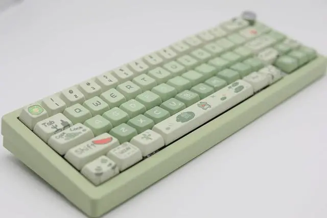 Alt view image 7 of 7 - Frog Cute Keycaps MDA Profile Keycaps,Custom PBT Keycaps for Mechanical Keyboard,148 Keys Dye-Sub Cute Keycaps (Green)