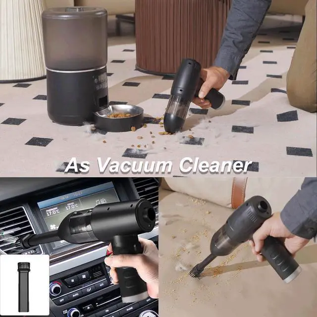Alt view image 4 of 7 - Compressed Air Duster, Electric Air Duster & Vacuum Cleaner 2 in 1, 12500 RPM 9000mAh Canned Air Rechargeable Cordless Air Duster Can for Computer Keyboard Electronics Car Cleaning