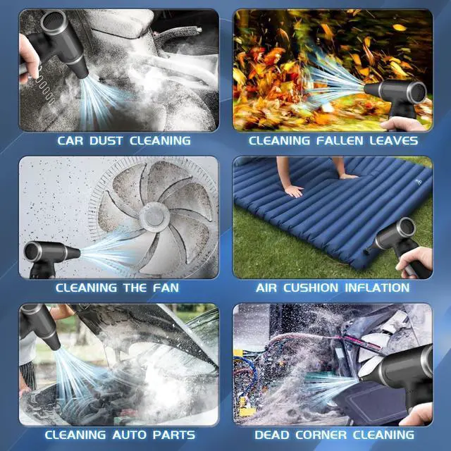 Alt view image 2 of 7 - Compressed-Air-Duster-Blower-Fan-pc Duster Electric 300000RPM- Replace Compressed air can-Keyboard Clean-car Cleaning Kits-Turbo Fan-Car Dryer air Blower-Jet Fan-No air Canned dusters for Cleaning