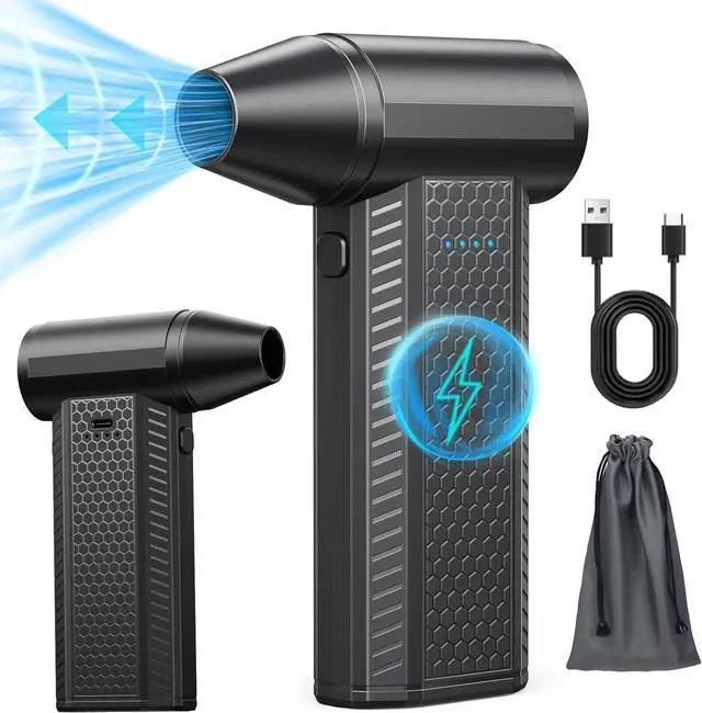 Main image of Electric Air Duster - 130000RPM Compressed Air Duster,4 Gear Adjustable Jet Dry Blower can Reusable Can for Computer Keyboard,Outdoors,Car,Home(Black)