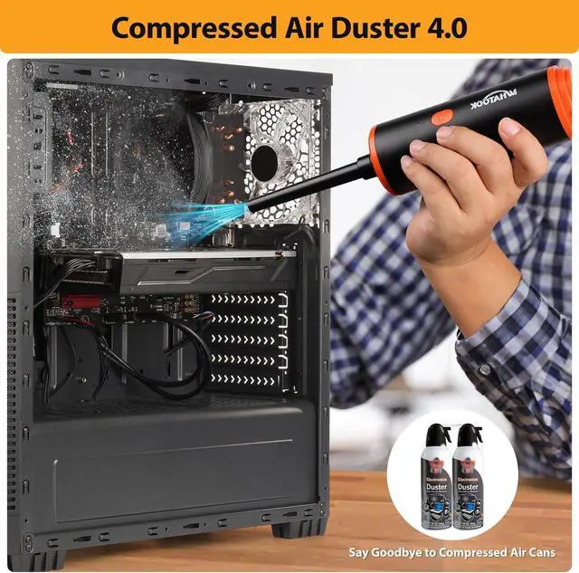 Alt view image 5 of 7 - Car Vacuum Cleaner Cordless: 3 in 1 Powerful Handheld Vacuum & Air Duster, 12000PA Lightweight Mini Portable Rechargeable Hand Held Hoover Suitable for Cleaning Office Cars Homes Pets Hair