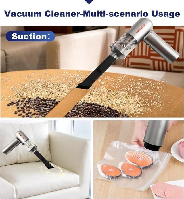 Alt view image 6 of 7 - 2 in 1 Air Duster & Vacuum, 200000RPM Compressed Air Duster with LED, Brushless Motor Air Blower, 15000PA Car Vacuum Cleaner Cordless Foldable for Airify Pro Home, Carpet, Canned Air