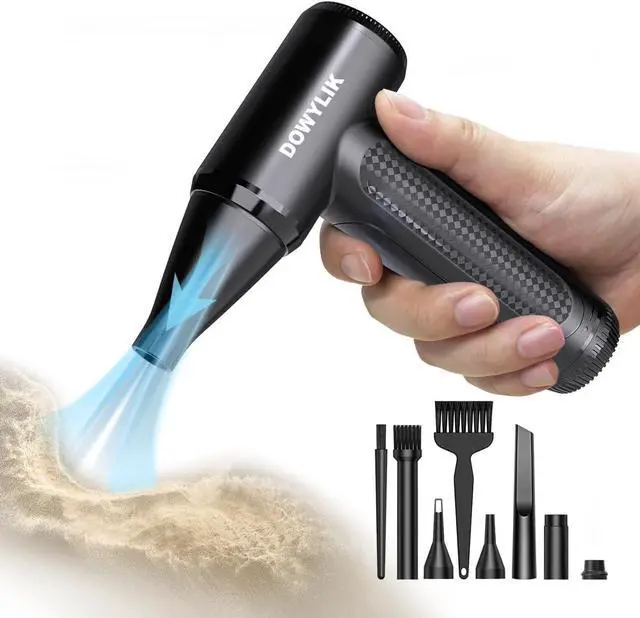Main image of Air Blower Mini Compressed Air Duster, 150000RPM Stepless Speed Electric Air Duster Keyboard Cleaner, Rechargeable Good Replacement Canned Air-PC Computer Duster with Brushless Motor