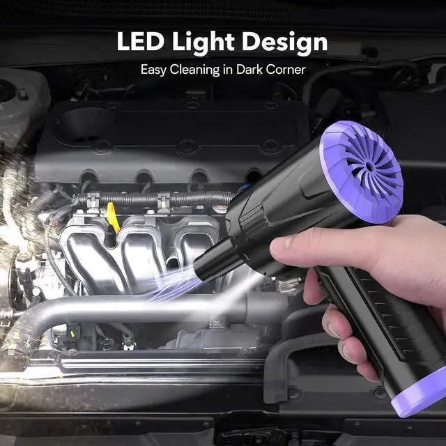 Alt view image 6 of 6 - Compressed Air Duster Keyboard Cleaner-Cordless Electric Air Duster for Computer PC 110000RPM Canned Air Blower Spray Can Car Duster Cleaning