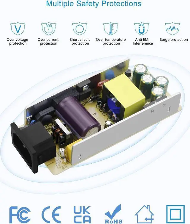 Alt view image 4 of 7 - AC to DC Converter 12V 5A 60W 100-240V to 12V Car Cigarette Lighter Socket AC/DC Power Adapter Power Supply for Car Vacuum Cleaner Car Fan Car MP3 Other Car Devices Under 60W