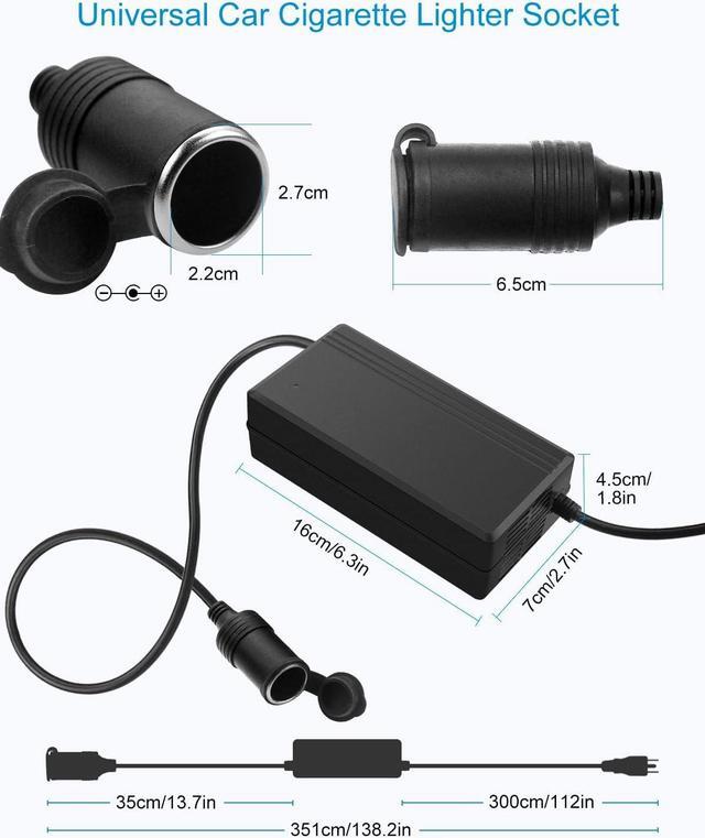 Alt view image 3 of 7 - AC to DC Converter 13A 156W Max 120V 110V to 12V Converter AC/DC Adapter Power Supply with Car Cigarette Lighter Socket for Car Refrigerator Tire Inflator Vacuum Cleaner Washer Air Compressor