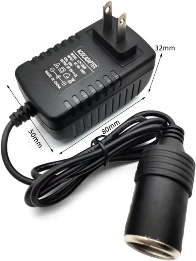 Alt view image 4 of 7 - AC to DC Converter 12V 2A 24W, 100V-240V to 12V Power Supply Adapter Car Cigarette Lighter Socket, AC/DC Transformer for Portable Cooler Warmer, Air Compressor,Other Car Devices Under 24W