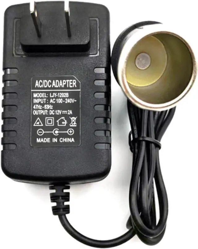 Alt view image 6 of 7 - AC to DC Converter 12V 2A 24W, 100V-240V to 12V Power Supply Adapter Car Cigarette Lighter Socket, AC/DC Transformer for Portable Cooler Warmer, Air Compressor,Other Car Devices Under 24W