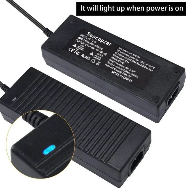 Alt view image 6 of 7 - 12V 10A Car Power Adapter Female Auto Cigarette Lighter Plug, AC 100-240V to DC 12V 10A 120W Power Supply Adapter AC to DC Converter Transformer for Car Powered Device