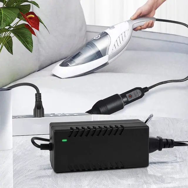 Alt view image 7 of 7 - 12V 8A Car Power Adapter, Car Cigarette Lighter Socket Power Adapter, AC 110-220V to DC 96W Switching Converter for Air Compressor Car Refrigerator Vacuum and Other Car Devices