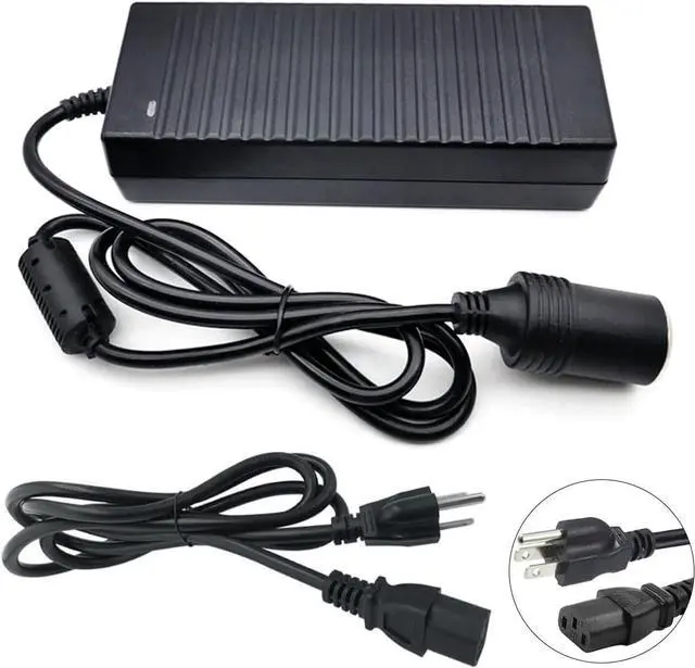 Main image of AC to DC Converter,120W 120V/110V to 12V/10A Cigarette Lighter Adapter,AC/DC Power Adapter for Car Refrigerator,Inflator, Car Vacuum Cleaner and Other Car Devices(3Pin)
