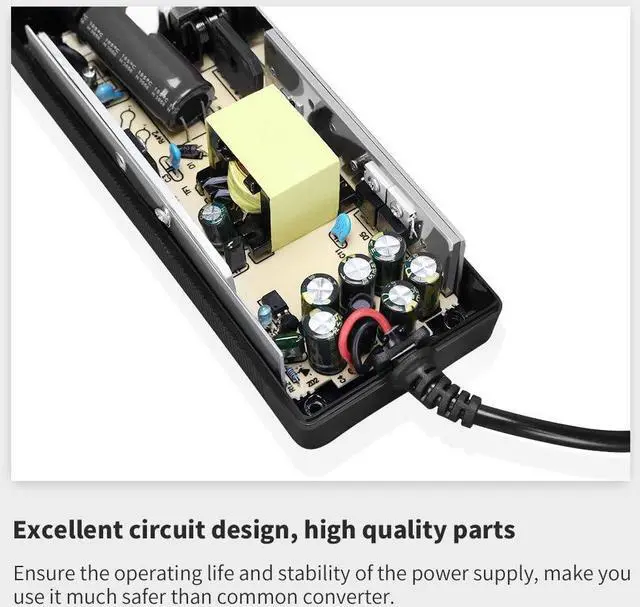 Alt view image 3 of 7 - AC to DC Converter 10A 120W, 110V 240V to 12V Car Cigarette Lighter Socket AC DC Power Supply Charging Adapter