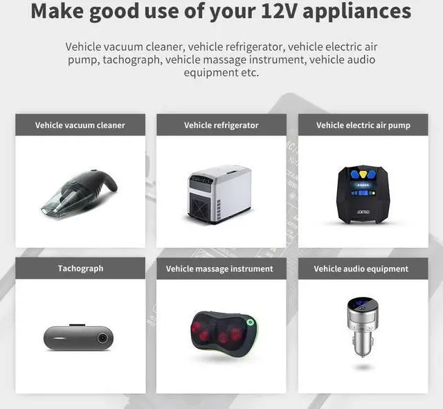 Alt view image 6 of 7 - AC to DC Converter 10A 120W, 110V 240V to 12V Car Cigarette Lighter Socket AC DC Power Supply Charging Adapter