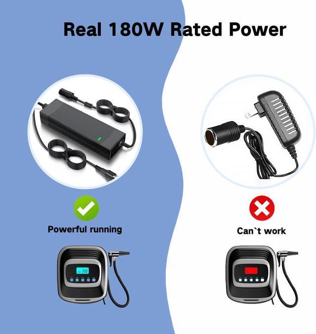 Alt view image 6 of 7 - AC to DC Converter, 15A/180W/7.64ft 110V to 12V Converter with Cooling Fan, Car Cigarette Lighter Socket AC/DC Power Supply Adapter for Inflator, Car Vacuum Cleaner, Car Refrigerator, etc.