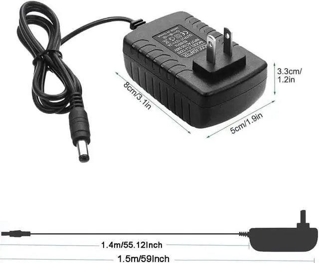 Alt view image 4 of 7 - DC 12Volt 2A Power Supply Adapter 24W AC DC Wall Adapter 100-240V AC to DC 12V 2A 1.5A Power Adapter Converter with 5.5mm x 2.5mm Compatible with 5.5x2.1mm Tip 12V ac/dc Transformer Adapter
