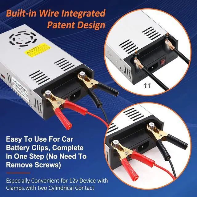 Alt view image 6 of 7 - New Version AC DC Converter 360W with Switch, SMPS 110V AC to 12V DC Converter Power Supply Adjustable Switch Power Supply Transformer Max 30A 360W