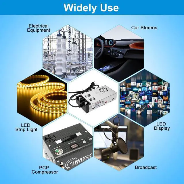 Alt view image 6 of 7 - 600W SMPS AC to DC Converter 12V Power Supply 110V to 12V Converter Transformer Max Current 50A
