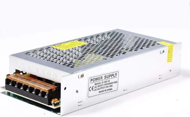 Main image of 12V 10A DC Universal Regulated Switching Power Supply (SMPS) 120W AC 110V / 220V to DC 12V 10amp for CCTV, Radio, Computer Project, LED Strip Lights, 3D Printer