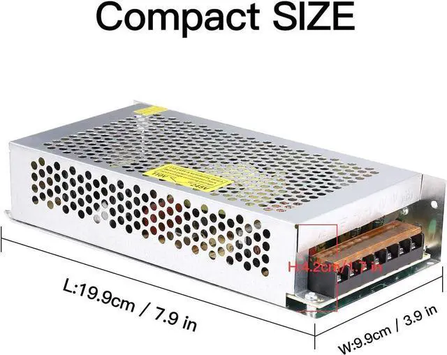 Alt view image 3 of 7 - 12V 10A DC Universal Regulated Switching Power Supply (SMPS) 120W AC 110V / 220V to DC 12V 10amp for CCTV, Radio, Computer Project, LED Strip Lights, 3D Printer