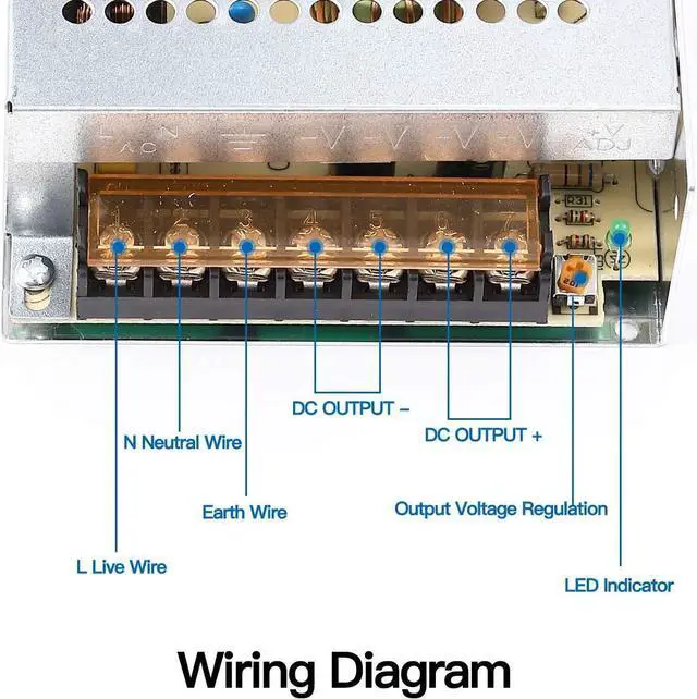 Alt view image 3 of 7 - Power Supply Adapter DC 12V 20A 250W Transformer Switch AC 110V / 220V to DC 12V 20amp Switching Converter LED Driver for LED Strip Light CCTV Camera Security System Radio,Computer Project,3D Printer