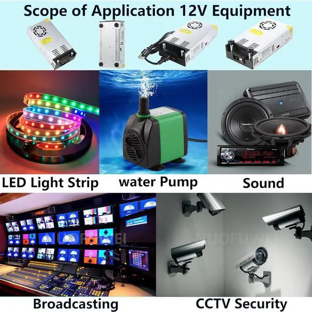 Alt view image 6 of 6 - New Version DC 12V 50A 600W Switching Power Supply Adapter 110V AC to 12V DC Converter Power Supply Transformer PSU for 12Volt Motor Pump CCTV Security Camera Car Stereo 3D Printer and More 12V Device