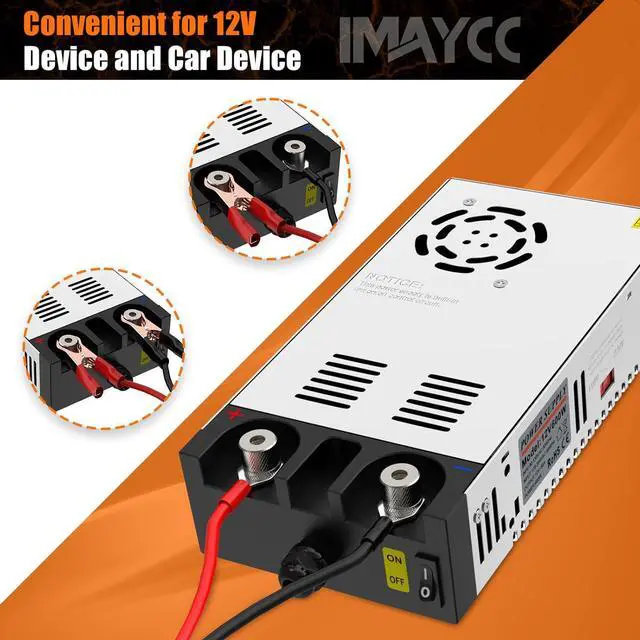 Alt view image 5 of 7 - New Version 110V to 12V DC Converter, AC to DC Converter 600W 50A,120V to 12V Power Supply, Adjustable Power Supply