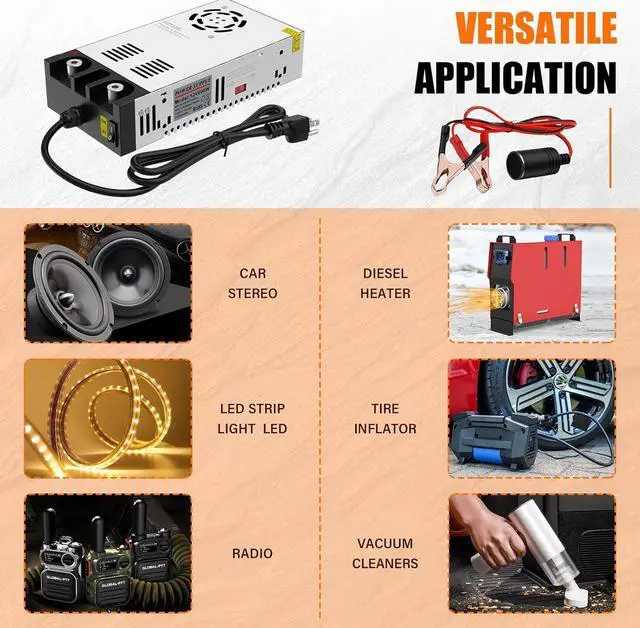 Alt view image 7 of 7 - New Version 110V to 12V DC Converter, AC to DC Converter 600W 50A,120V to 12V Power Supply, Adjustable Power Supply