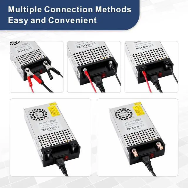 Alt view image 5 of 7 - AC to DC Converter, 12V DC Power Supply 600W Max 50A SMPS 110v to 12v converter Switching Power Supply Transformer for Car Radio/Stereos, RV, 3D Printer, Led Strip, Motor Pump, CCTV