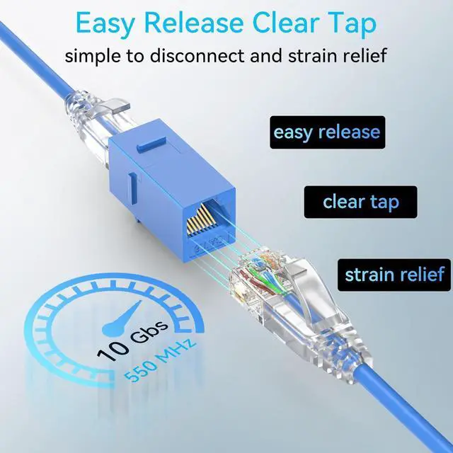 Alt view image 6 of 6 - Cat6a Patch Cables Slim 10ft (24 Pack), Flexible Cat6 Ethernet Patch Cable 10G 550MHZ, 28AWG Pure Copper Cat6 Patch Cable for Network Cabinet, Cat 6 Patch Cable Blue
