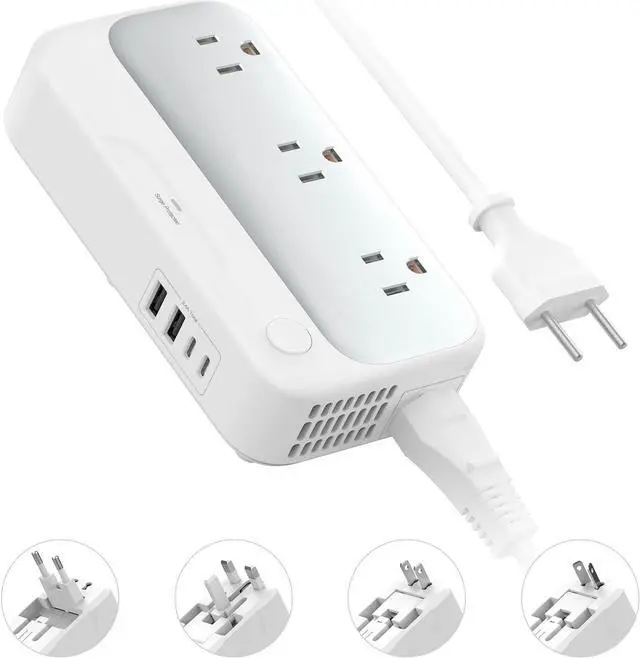 Alt view image 2 of 7 - Universal Voltage Converter us to Europe, 220v to 110v Power Travel Converter Combo, 250W Step Down European Adapter 220 to 110 for UK Italy, Transformer European Travel Plug for Curly Hair Stick