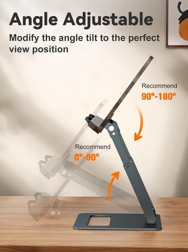 Alt view image 3 of 7 - Book Stand, Telescopic Book Holder Stand, Adjustable Height Pull Out Design Ergonomic Cookbook Stand with Elastic Page Clips Fits All Books-Gray