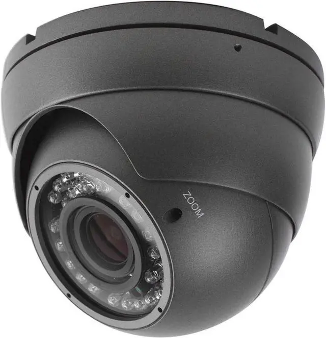 Main image of Analog CCTV Camera HD 1080P 4-in-1 (TVI/AHD/CVI/CVBS) Security Dome Camera Outdoor, 2.8mm-12mm Manual Focus/Zoom Varifocal Lens, Weatherproof Metal Housing 36 IR-LEDs Day & Night Monitoring (Gray)